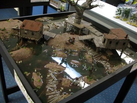 Malifaux Terrain, Swamp Terrain, Dnd Crafts, Model Train Table, Model Training, Warhammer Terrain, Train Table, Game Terrain, Wargaming Terrain