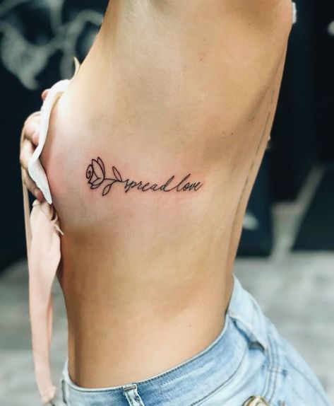 Small Side Tattoo, Breast Tattoos For Women, Lil Tattoos, Tattoo Under Breast, Flower Tattoo On Ribs, Under Chest Tattoo, Rib Tattoos For Women, Ribcage Tattoo, Beautiful Tattoos For Women