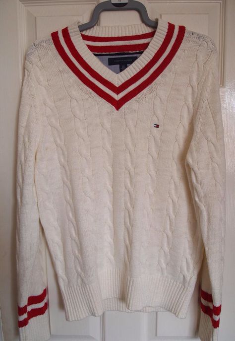 Tommy Hilfiger cricket style sweater Tommy Hilfiger Aesthetic, Tommy Hilfiger Outfits, Tommy Hilfiger Sweater, Style Sweater, Cable Knit, Tommy Hilfiger, Knitwear, Men Sweater, My Style