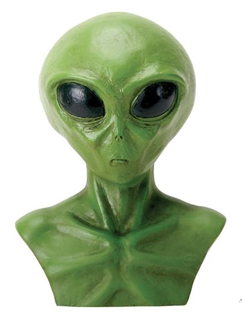 Bright Green Extraterrestrial Alien Head Bust Figurine Display Ufo Tattoo, Figurine Display, Head Bust, Alien Head, Green Alien, Head Statue, Space Aliens, Inked Shop, Large Eyes