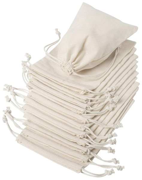 PRICES MAY VARY. Set of 12 handmade cotton muslin bags with drawstring, size 5 x 7 inch. They can be painted, stenciled, and stamped and are perfect for creative projects when the kids are at home The effective interior size of the bags is approximately 4½ x 6½ inches. The exterior size of the bags is 5 x 7 inches. The hem with drawstring is about a half inch from the top. Made of all-natural 100% beige cotton with sturdy lockstitched sideseams The double drawstrings safely keep content inside. Zig-zag stitching for durability combined with heavy 144 GSM quality cotton makes these drawstring bags sturdy enough for frequent use and cleaning For storing herbs, spices, crafts, soaps, candles, gifts, jewelry, small office supplies If used for food, please wash before first use. These are excel Pantry Gifts, Storage Pantry, Sewing Supplies Storage, Retail Bags, Muslin Bags, Cotton Drawstring Bags, Sewing Organization, Drawstring Bags, Travel Storage