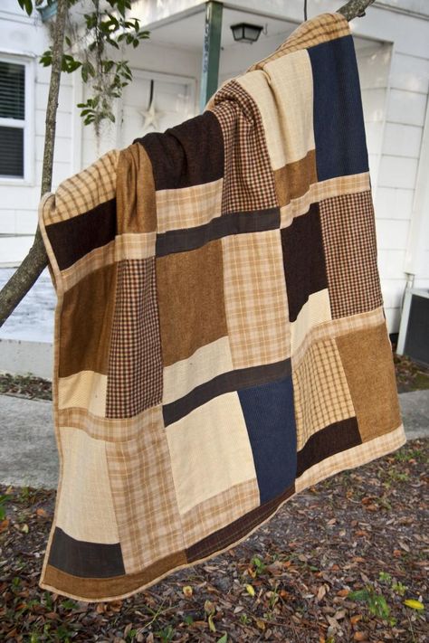 Quilts For Men Patterns, Sewing Projects For Guys, Bear Paw Quilt, Rustic Quilts, Big Block Quilts, Flannel Quilts, Quilts Decor, Plaid Quilt, Man Quilt