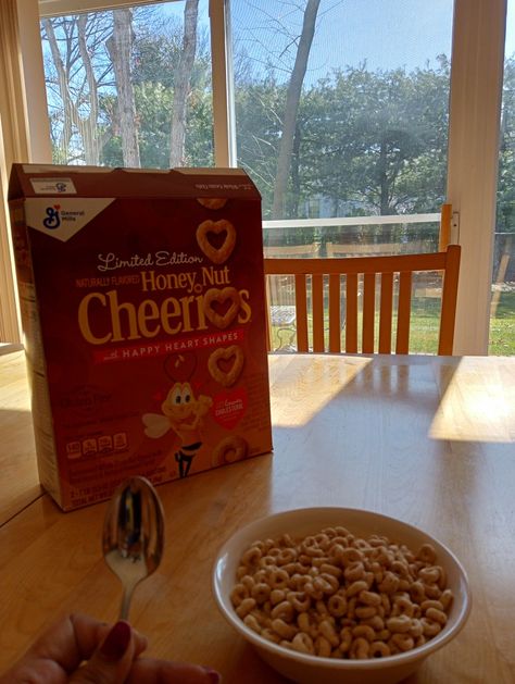 Love my honey nut Cheerios 🐝 Cheerios Aesthetic, Honey Cheerios, Honey Nut Cheerios, My Honey, Honey Nut, Food Babe, Toddler Snacks, Book Report, Happy Heart