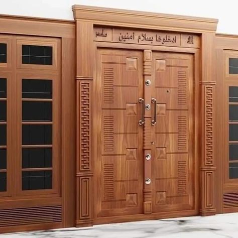 Dabal Door, Kitchen Backdoor, Main Door Designs, Teak Wood Door, Main Door Design Photos, Teak Doors, Discrete Mathematics, Door And Window Design, Cnc Designs