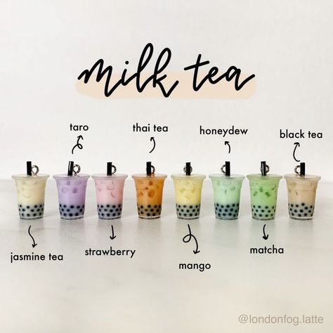 Milk Tea Keychain, Boba Flavors, Drink Keychain, Boba Tea Recipe, Bubble Tea Flavors, Bubble Tea Recipe, Boba Bubble Tea, Boba Milk Tea, Bubble Tea Boba