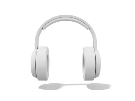 Ear Phone, White Headphones, Front View, 3d Rendering, Cute Photos, Premium Photo, Headset, White Background, Headphones