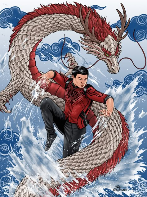 ArtStation - Shang Chi MCU, Matt Sze Shang Chi Fan Art, Marvel Man, Simu Liu, Ten Rings, Bd Art, Shang Chi, Marvel Superheroes Art, Marvel Drawings, Marvel Characters Art