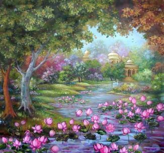 vvvvv Environment Painting, Pichwai Paintings, Krishna Radha Painting, Radha Krishna Art, Krishna Painting, Indian Art Paintings, Nature Art Painting, Krishna Images, Krishna Art