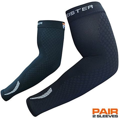 Meister HEX Graduated Compression Arm Sleeves PAIR for Basketball Football and All Sports  Black  Medium by Meister MMA >>> You can find more details by visiting the image link.Note:It is affiliate link to Amazon. Traditional Sleeves, Sports Games For Kids, Football Passion, Compression Arm Sleeves, Sports Recovery, Traditional Sleeve, Sport Games, Chest Workouts, Arm Sleeves