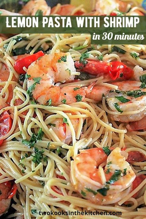 Lemon Pasta With Shrimp, Lemon Shrimp Pasta, Regular Meals, Pasta With Shrimp, Great Salad Recipes, Lemon Shrimp, Oyster Roast, Parfait Desserts, Food Boards