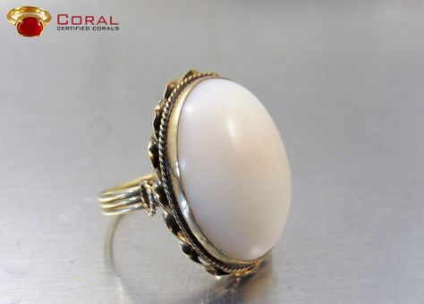 Define minimalistic #style with an elegant white #coral #diamond #ring White Coral Ring, Coral Rings, Coral Gemstone, Minimalistic Style, Coral Ring, Coral Stone, Natural Coral, White Coral, Red Coral