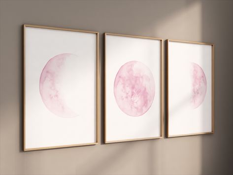 Pink Celestial Nursery, Moon Nursery Girl, Girl Space Nursery, Constellation Nursery, Star Themed Nursery, Moon Room, Nursery Decor Pink, Pink Bedroom For Girls, Girl Nursery Themes