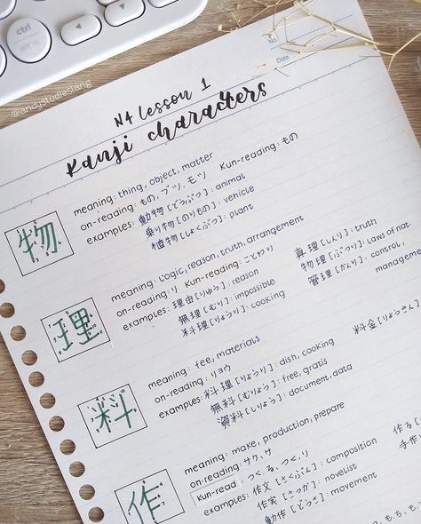 Kanji Notes Ideas, Japanese Notes Aesthetic Study, Notes Aesthetic Language, Kanji Study Notes, Japanese Language Notes Aesthetic, Japanese Language Learning Notes, Japanese Language Notes, Japanese Notes Ideas, Japanese Notebook Aesthetic