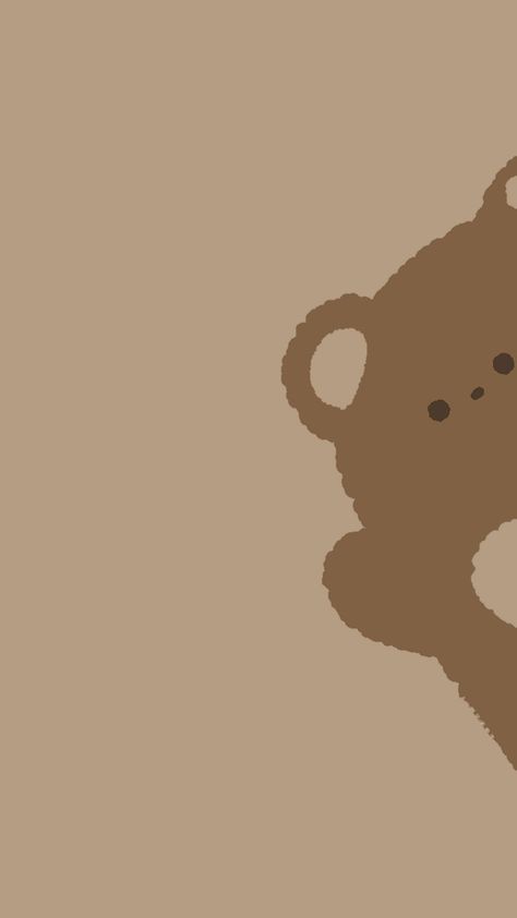 Teddy Bear Wallpaper, Iphone Wallpaper Kawaii, Desktop Wallpaper Art, Minimal Wallpaper, Simple Iphone Wallpaper, Phone Wallpaper Patterns, Brown Wallpaper, Bear Wallpaper, Minimalist Wallpaper