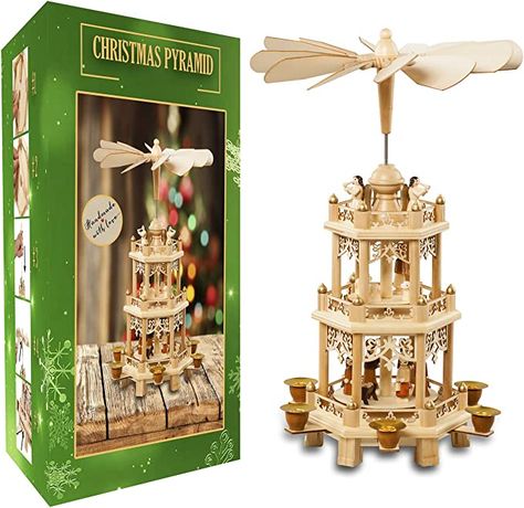 Amazon.com: German Christmas Decoration Pyramid 18 Inches Nativity Scene. Holiday Nativity Carousel.6 Candle Holders. German Design : Home & Kitchen Candle Carousel, Design Home Kitchen, German Christmas Pyramid, German Christmas Decorations, Nativity Scene Sets, Christmas Tree Candle Holder, Christmas Gift List, German Christmas, German Design