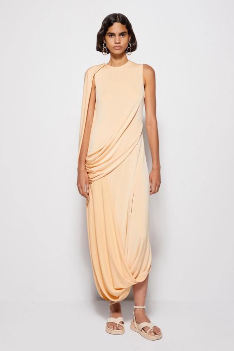 Mon Mothma, Resort 23, Apiece Apart, Draped Top, Midi Length Skirts, Jonathan Simkhai, Draped Dress, Dress Ideas, Jersey Dress