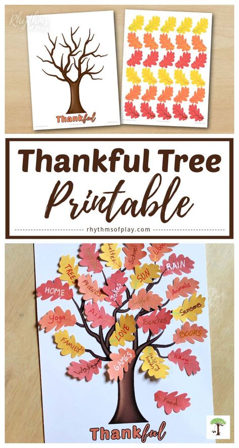 Thankful Tree Craft Printable, Gratitude Games For Preschoolers, Thanksgiving Catholic Craft, Thanksgiving Gratitude Tree, Ccd Thanksgiving Activities, Thanksgiving Craft Sunday School, Gratitude Preschool, Before And After Decorating, I Am Thankful For Printable