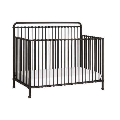 Inspired by vintage American metal cribs, the Winston 4-in-1 Crib is made of iron. Featuring classic metal casting at the joints and simple curves, it also converts to a full-size bed. Metal Cribs, Iron Crib, Black Crib, Metal Crib, Sophisticated Nursery, 4 In 1 Crib, Million Dollar Baby, Classic Nursery, Dream Nurseries