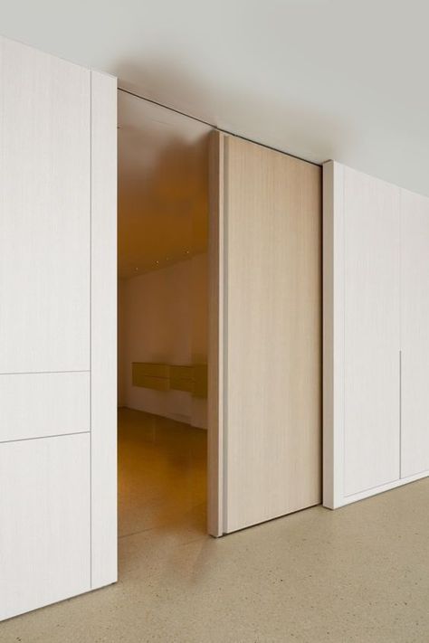 Wood Pocket Door, Huge Door, Pocket Door, Sliding Doors Interior, 아파트 인테리어, Pocket Doors, Built Ins, 인테리어 디자인, Penthouse