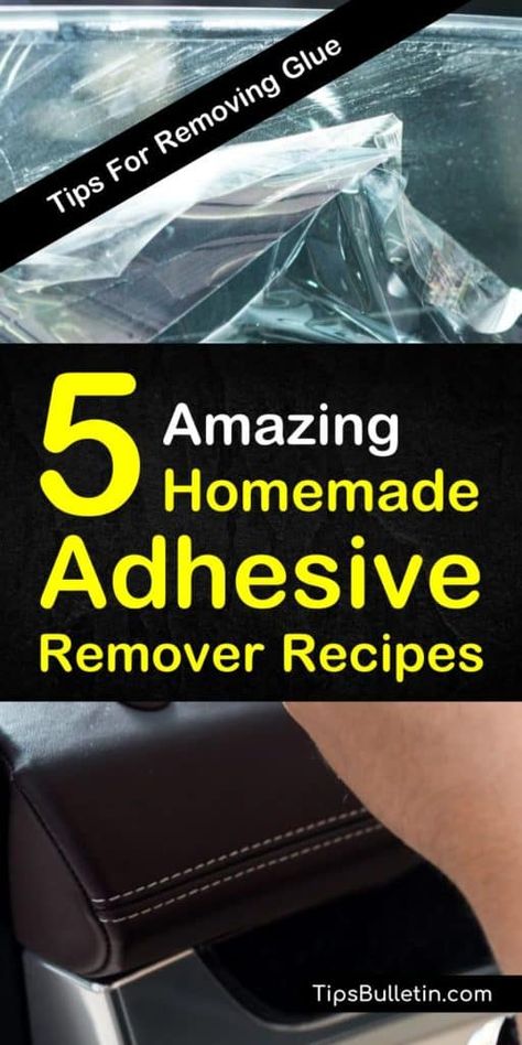 Discover how to create a diy homemade adhesive remover for glass, plastic, wood, and floor. Use ingredients like baking soda to clean sticky labels off all your soft and hard surfaces. #adhesive #adhesiveremover #sticky #glue Glass Cleaner Recipe, How To Remove Adhesive, Remove Sticky Residue, Homemade Glass Cleaner, Adhesive Remover, Clean Baking Pans, How To Remove Glue, Cleaning Painted Walls, Sticky Labels