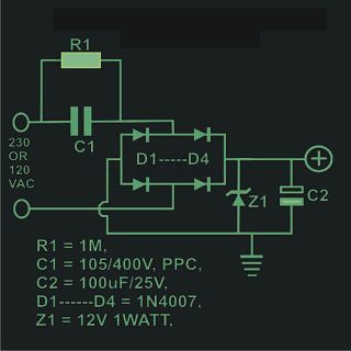 Transformerless Power Supply Circuit, Electrical Engineering Projects, Battery Charger Circuit, Power Supply Design, Ohms Law, Electronic Circuit Design, Power Supply Circuit, Electric Circuit, Electronic Schematics