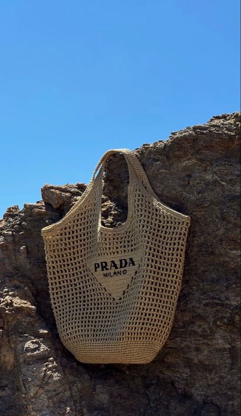 Prada Beach Bag, Raffia Tote Bag, Prada Collection, Functional Clothing, Chunky Loafers, Bag Obsession, Simple Bags, On The Edge, Rhodes