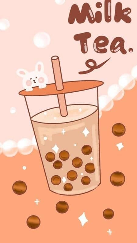 Tea Images, Pearl Milk Tea, Tea Wallpaper, Pokemon Birthday Party, Rabbit Rabbit, Pokemon Birthday, Cute Cartoon Drawings, Kawaii Food, Boba Tea