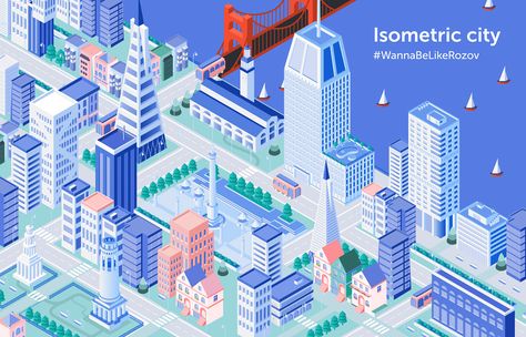 Isometric Map, Infographic Map, Web Design Graphic, Isometric Art, Isometric Design, Isometric Illustration, City Illustration, City Landscape, Smart City