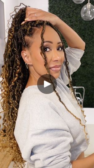 202K views · 33K reactions | Mixing braids and locs. Love it or leave it?

I was inspired by @nic.taylor who sent me a pic of a mixed style she did on her daughter and it was soooo pretty. (Posting that pic on my stories and will save to highlights.) Thanks for the inspo! 

I love the way this turned out. I think it gives it even more of a boho vibe. 

Check out the full, detailed, and slow tutorial by subscribing on my profile page. It’s the most detailed tutorial I’ve posted for the express crochet method. 

Comment SHOP for product links. ✨
.
.
.
.
.
.
.
.
#blackgirlmagic #blackhair #blackhairstyles #hair #blackgirl #blackgirls #hairtransformation #hairtutorial #hairideas #protectivestyles #braids #braidstyles #locs #locstyles | 4x Emmy Winning Journo | Beauty Entrepreneur Crochet Box Braids Hairstyles, Braiding Tutorials, Braids And Locs, Mommy Hairstyles, Knot Hairstyles, Hairstyle Video, Bantu Knot Hairstyles, Bantu Knot, Boho Locs