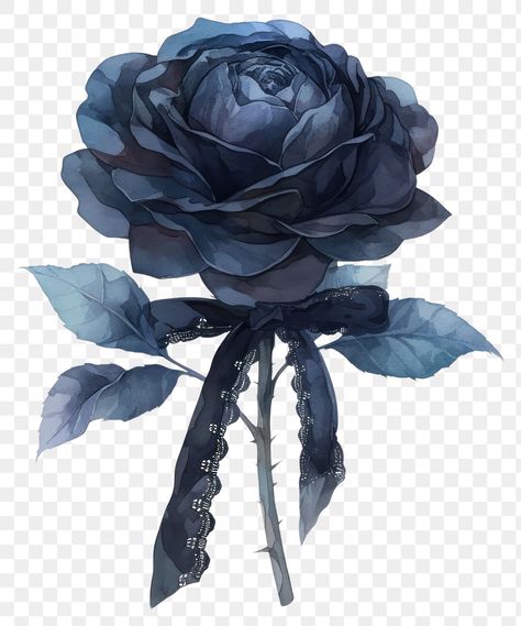 Blue Roses Aesthetic, Blue Flower Png, Flowers Dark, Dark Blue Flowers, Rosé Png, Pastel Clouds, Rose Illustration, Pastel Sky, Rosé Aesthetic