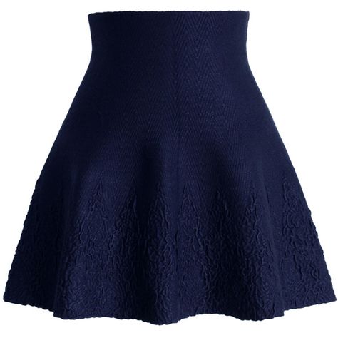 Chicwish Dance Around Emboss Skater Skirt in Navy ($38) ❤ liked on Polyvore featuring skirts, bottoms, saias, skater skirts, blue, blue skater skirt, blue circle skirt, circle skirt, navy blue circle skirt and navy blue skater skirt Chicwish Skirt, Blue Skater Skirt, Skater Skirts, Navy Blue Skirt, Navy Skirt, Blue Circle, Blue Skirt, Knee Length Skirt, Circle Skirt