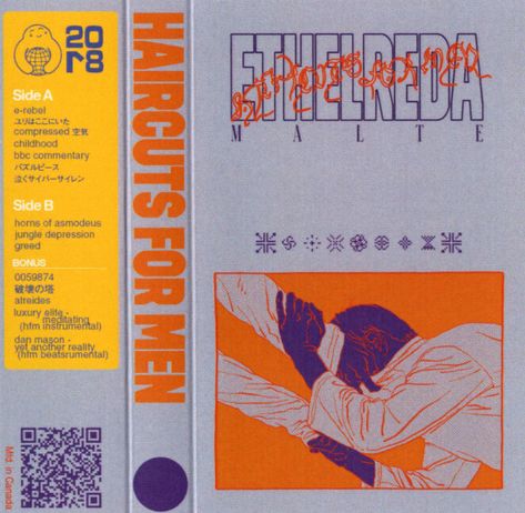 Haircuts for Men – Ethelreda Malte (2021, Cassette) - Discogs Cassette Album Cover, Tape Cover Design, Cassette Tape Poster, Cassette Tape Cover Design, Casette Tape Design, Cassette Tape Cover, Barber Beats Album Cover, Cassette Cover, Cassette Cover Design