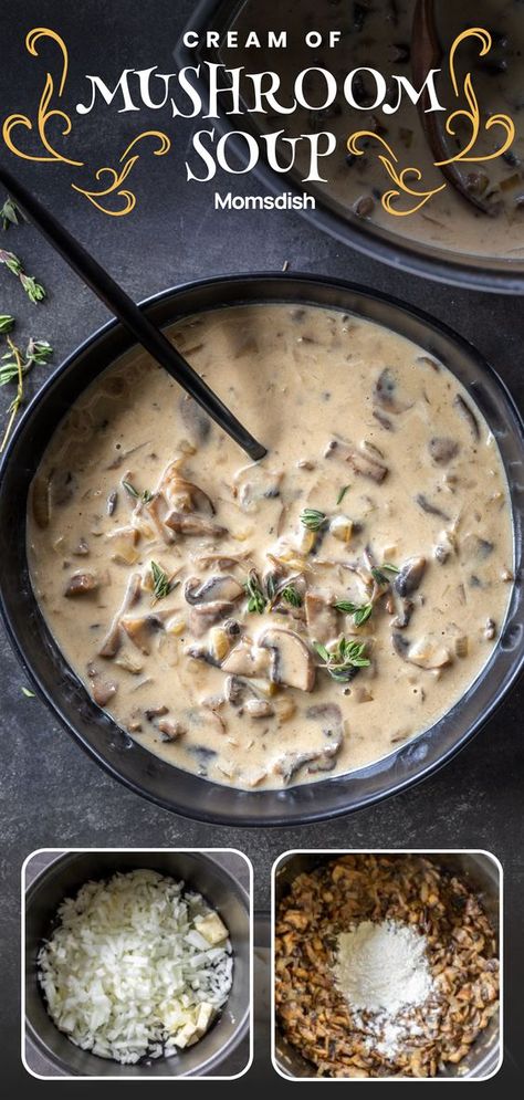 Roux Sauce, Best Mushroom Soup, Homemade Mushroom Soup, Mushroom Medley, Recipes By Ingredients, Sautéed Mushrooms, Creamy Mushroom Soup, Mushroom Soup Recipes, Homemade Soup Recipe