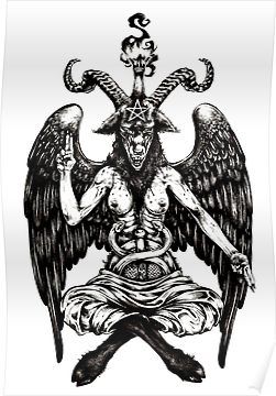 Baphomet Tattoo, Satanic Tattoos, Occult Tattoo, Poster Dark, Wicked Tattoos, Skull Art Drawing, Deep Art, Dark Art Tattoo, Dark Tattoo