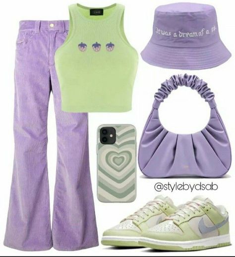 Estilo Soft, Everyday Casual Outfits, Purple Outfits, Virtual Stylist, Easy Trendy Outfits, Outfit Aesthetic, Really Cute Outfits, Cute Simple Outfits, Casual Style Outfits