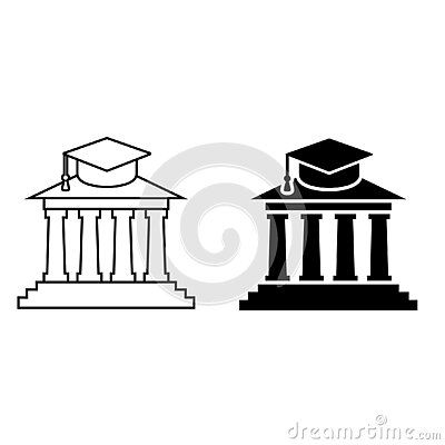 University Symbol, University Illustration, Education Icon, Mobile Applications, Graduate School, Mobile Application, Vector Icons, University, Illustrations