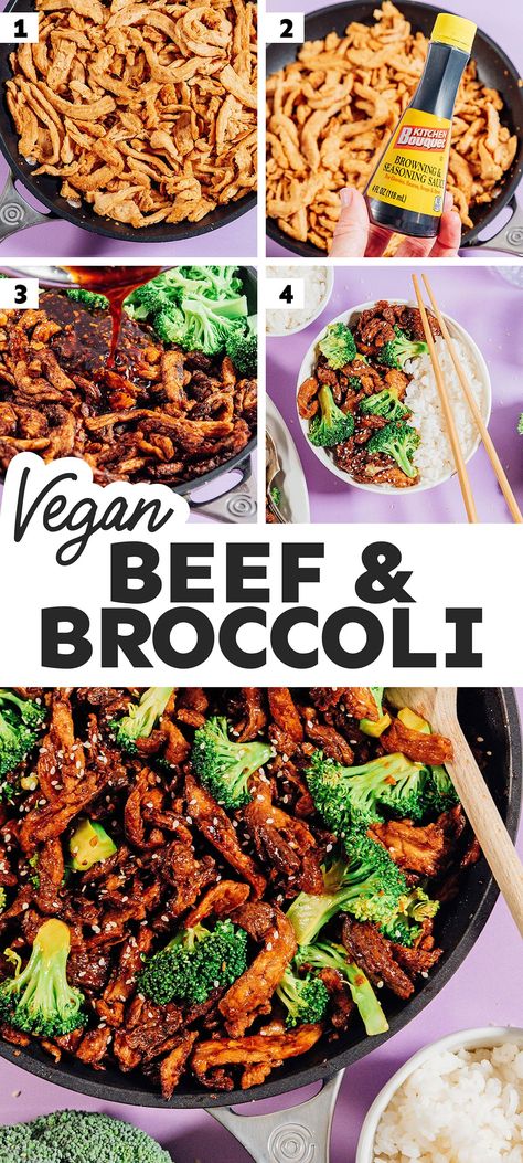 Vegan Beef And Broccoli, Soy Curls Recipes, Beef And Broccoli Recipe, How To Cook Broccoli, Vegetarian Recipes Dinner Healthy, Vegetarian Casserole, Soy Curls, Vegan Beef, Beef And Broccoli