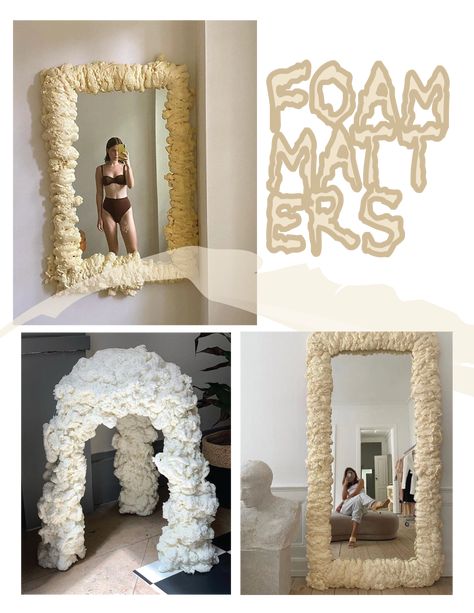 Foam Furniture Diy, Foam Mirror, Foam Furniture, Foam Diy, Hippie Bedroom Decor, Hippie Bedroom, Easy Diy Room Decor, Aesthetic Room Ideas, Fall Bedroom