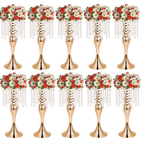 PRICES MAY VARY. 【High-Quality Flower Vase】Wedding vases are made of high quality metal material, these metal vases are rust-proof, strong and stable. Using advanced electroplating technology, the surface of the vase is smoother and shiny, adding a sense of luxury. 【Simple and Elegant Design】The decorative vase is designed with a unique mermaid shape, which gives the vase a softer and more elegant line, adding color to your home and party events and impressing your guests. In addition, this gold Chandelier Decorations, Acrylic Chandelier, Gold Centerpieces, Outdoor Baby Shower, Wedding Vases, Metal Vase, Metal Flowers, Party Event, Vases Decor