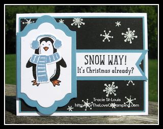 ~For The Love of Stamping~: Snow Place & Snow Friends - Love the Penguin Stampin Up Snow Place, Snow Friends, Cute Christmas Ideas, Snow Place, Snowman Cards, Snow Much Fun, Homemade Christmas Cards, The Penguin, Stampin Up Christmas