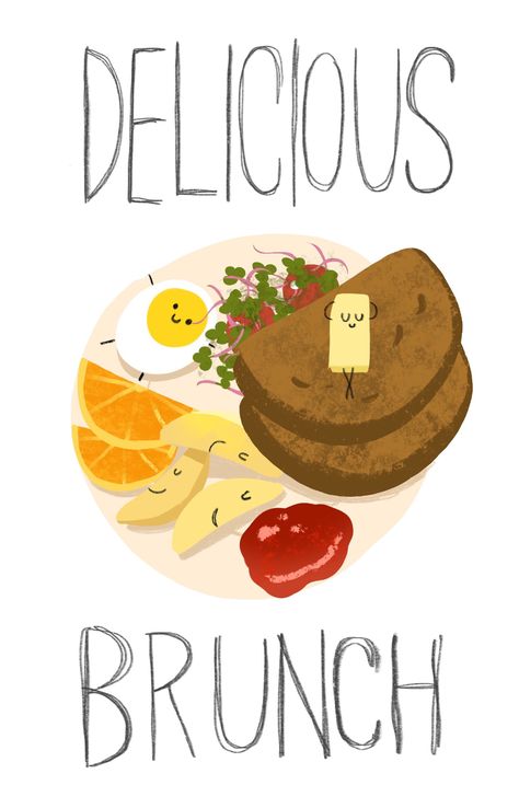 Brunch Illustration, Brunch Friends, Breakfast Brunch, Restaurant, On Instagram, Instagram, Art