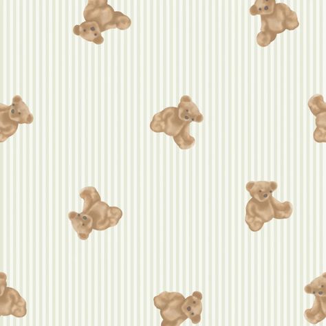 Designed in collaboration with our friends at Cozy Crew Club, this charming The Bear wallpaper evokes timeless childhood nostalgia. With handsome teddy bears tumbling over a soft sage pin-stripe background, it creates a classic yet playful atmosphere, perfect for a baby's nursery or boys’ and girls’ bedrooms. Let the teddy bear parade lead the way to laughter and cuddles in your enchanting child’s space. Complement its green hues by creating a nature-inspired theme. Placing a teepee or canopy tent in a corner of the room, filled with plush pillows, blankets and stuffed animals will make a cosy hideaway. Product Code: ILW50551 Finish: Flat Surface Washability: Not Washable Roll Size: 50cm x 10m Pattern Repeat: 60cm Application: Paste The Wall