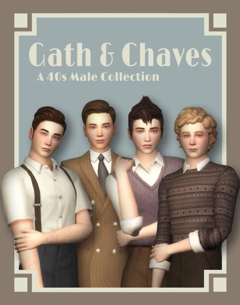 Sims 4 Cc Vintage Hair Male, Sims 4 Cc 20s Clothes, Sims 4 Cc 40s Hair, The Sims 4 40s Cc, Sims 4 Cc 40s Clothes, Sims 4 Cc Vintage Clothes Male, Sims 4 Old Fashioned Cc, Sims 4 Cc Rich Clothes Maxis Match, Sims 4 Cc Dark Academia Clothes Male