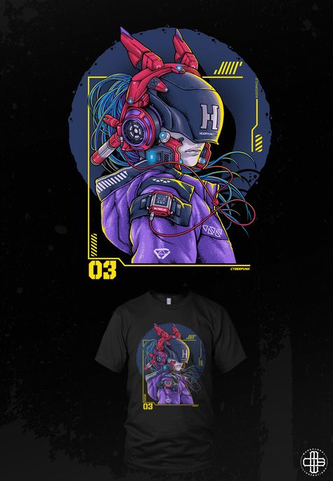 "Cyberpunk Headphones 2077" T-shirt Design | 99designs Cyberpunk Hoodie Design, Cyberpunk T Shirt Design, Cyberpunk Tshirt Design, Cyberpunk Headphones, Cyberpunk Hoodie, Cyberpunk Design, Android Codes, Outfit Hoodie, Design Tshirt