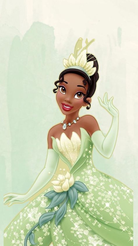 Tiana Disney, Princesa Tiana, Disney Princess Tiana, Frog Wallpaper, Feminine Energy Aesthetic, Frog Drawing, Disney Collage, Black Cartoon Characters, Disney Artwork