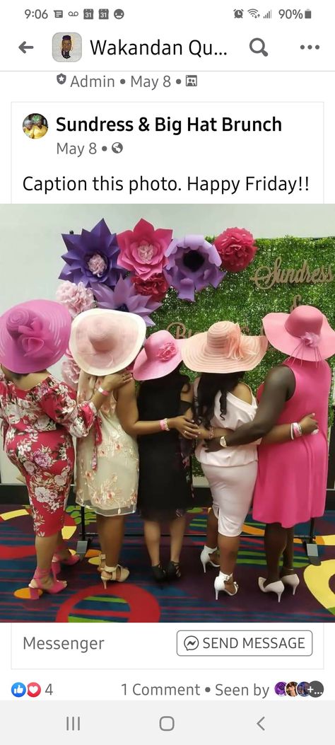 Hat Party Theme, Casual Wide-brim Sun Hat For Kentucky Derby, Elegant Sun Hat With Upf 50+ For Kentucky Derby, Upf 50+ Flat Brim Sun Hat For Kentucky Derby, Straw Sun Hat For Garden Party & Kentucky Derby, Big Hat Brunch, Pink Sun Hat For Wedding, Kentucky Derby, Party Etiquette, Big Hats