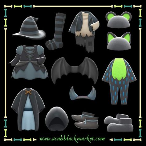 Halloween Costumes Black, Acnh Halloween, Witch Dress, Witch Halloween Costume, New Animal Crossing, Witch Costume, Cute Halloween Costumes, Oc Ideas, Witch Hat