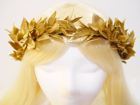 Laurel Wreath Aesthetic, Wreath Aesthetic, Li Aesthetic, Greek Crown, Laurel Wreath Crown, Rose Gold Headpiece, Gold Leaf Crown, Laurel Crown, Greek Dress