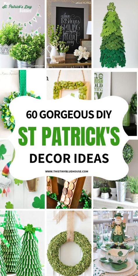 Diy St Patricks Day Decor, Sant Patrick, St Patricks Crafts, St Patrick's Day Decor, St. Patrick’s Day, St Patricks Day Food, Holiday Deco, St Patrick's Day Decorations, Saint Patties