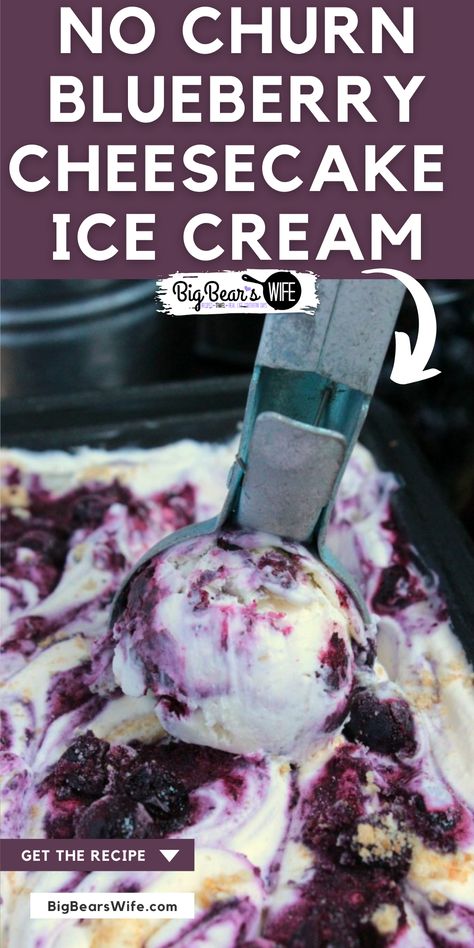 Pampered Chef Ice Cream Recipe, Blueberry Cheesecake Ice Cream Recipe, Blueberry Ice Cream Recipe, Blueberry Cheesecake Ice Cream, Cheesecake Ice Cream Recipe, Ice Cream Sauce, Lemon Blueberry Cheesecake, Cuisinart Ice Cream, Slow Cooker Recipes Dessert